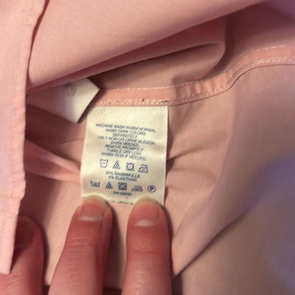 Lands End Button Up Shirt. 26W. Pink. - Picture 9 of 9